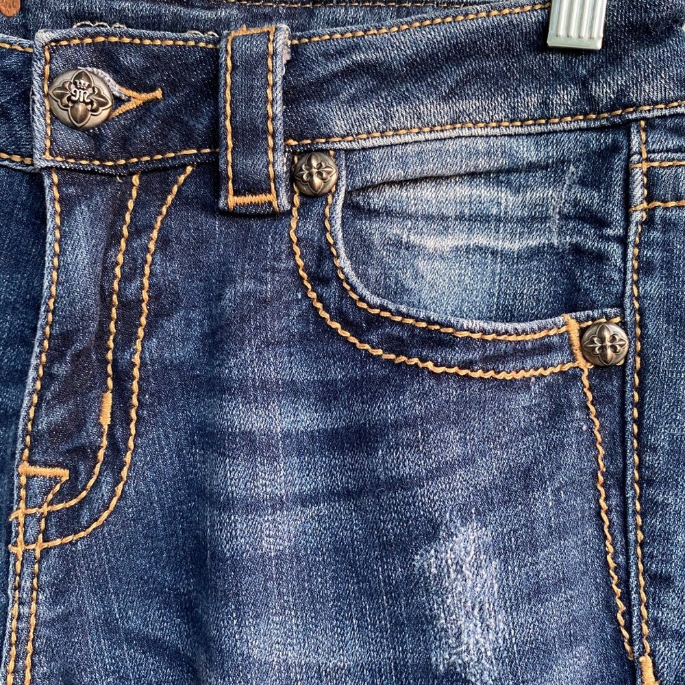 Miss Me JE5014F432 Flare Jeans Distressed Dark 26 - Picture 12 of 16